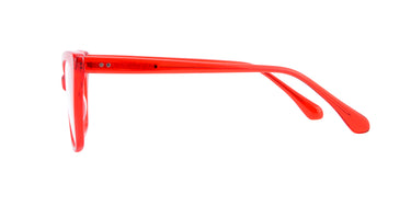 Women Urban Eyeglasses: Pat - Red -SpaceSMART Eye Clinic (Side View)